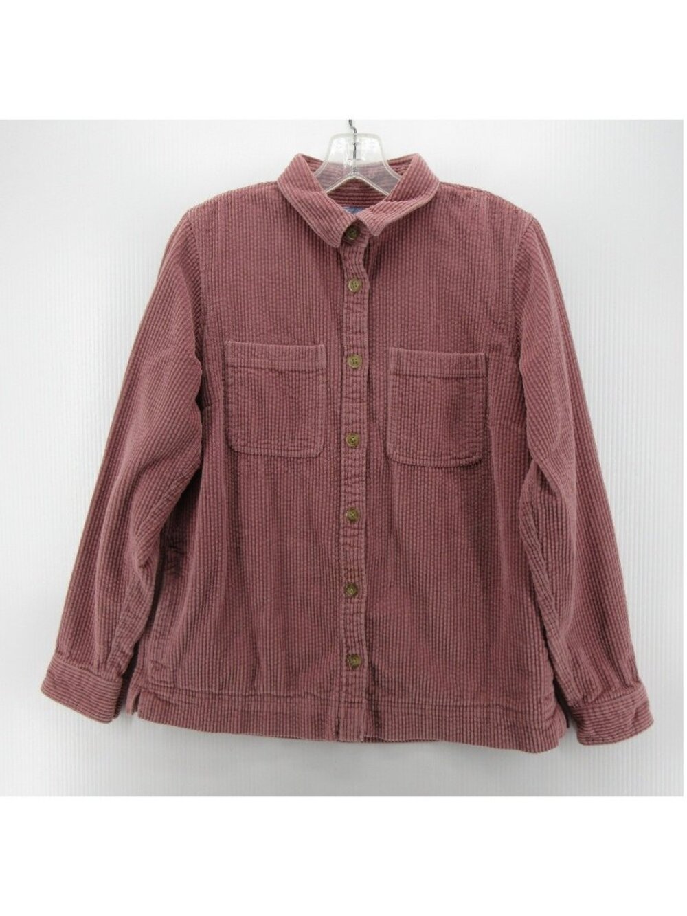 LL Bean Top Small Wide Wale Corduroy Shirt Button Up Pockets Heritage